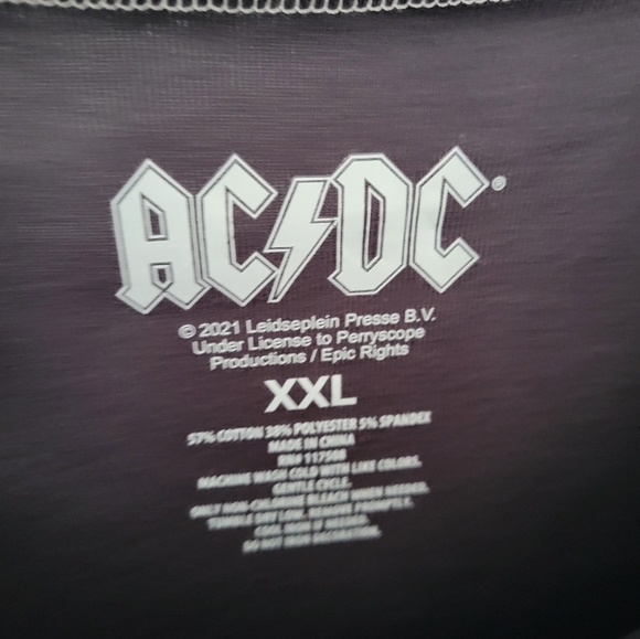 ACDC Highway to Hell Graphic Cropped Short Sleeve XXL Top Shirt - Picture 3 of 6